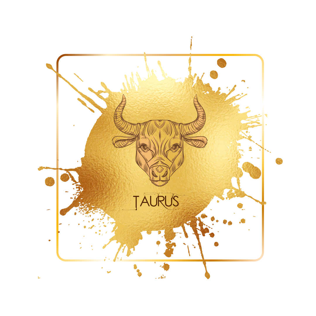 Taurus zodiac symbol png, Golden Taurus symbol PNG, Taurus gold PNG transparent images, Zodiac Taurus png images